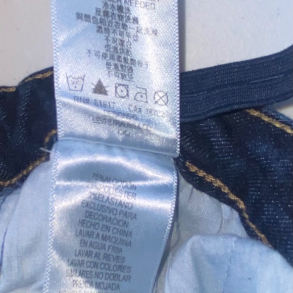 Levis 710 Jeans Size 8 Reg Girls Super Skinny Stretch Blue Denim Dark Wash - Picture 15 of 16